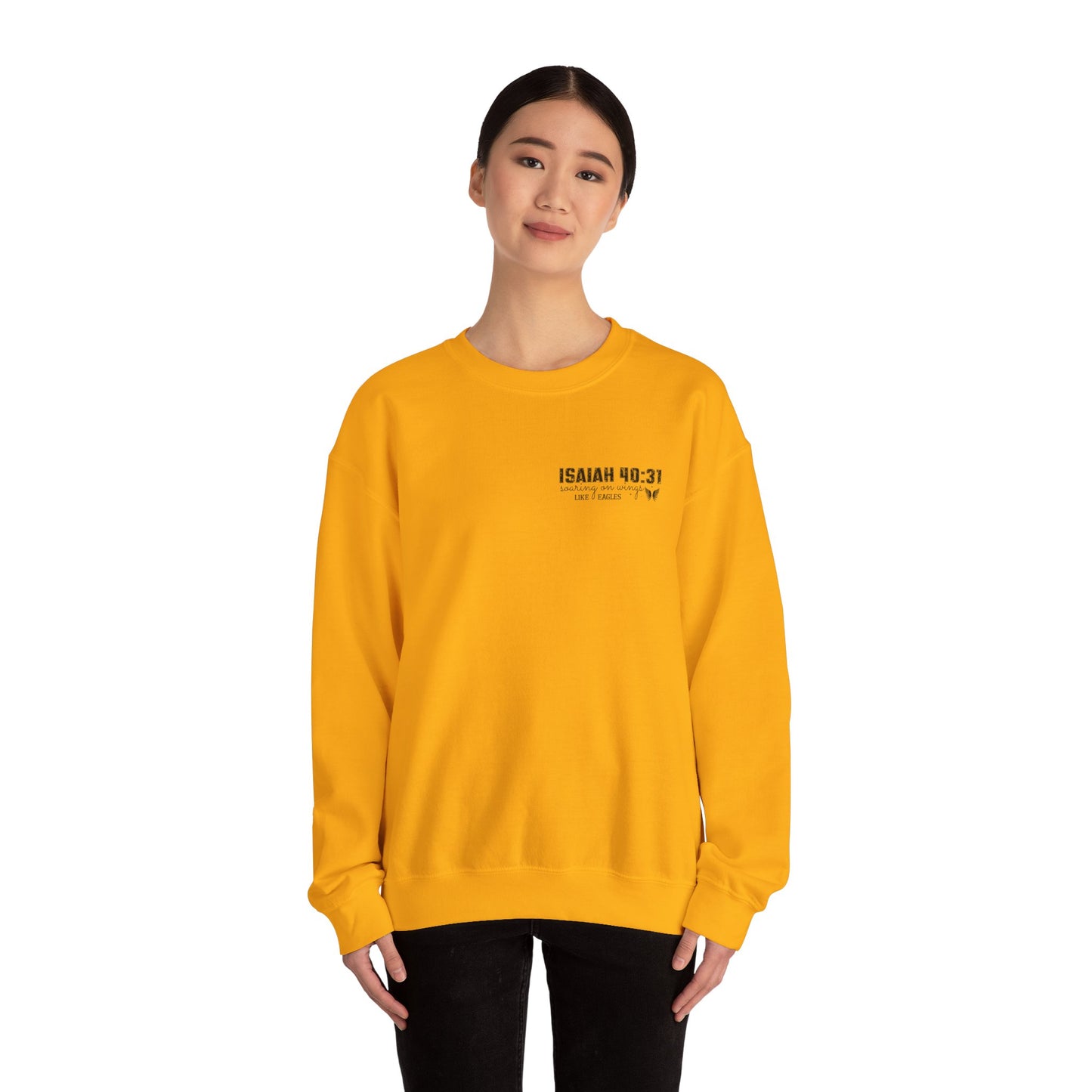 Faith-Inspired Unisex Crewneck Sweatshirt - Isaiah 40:31 Design
