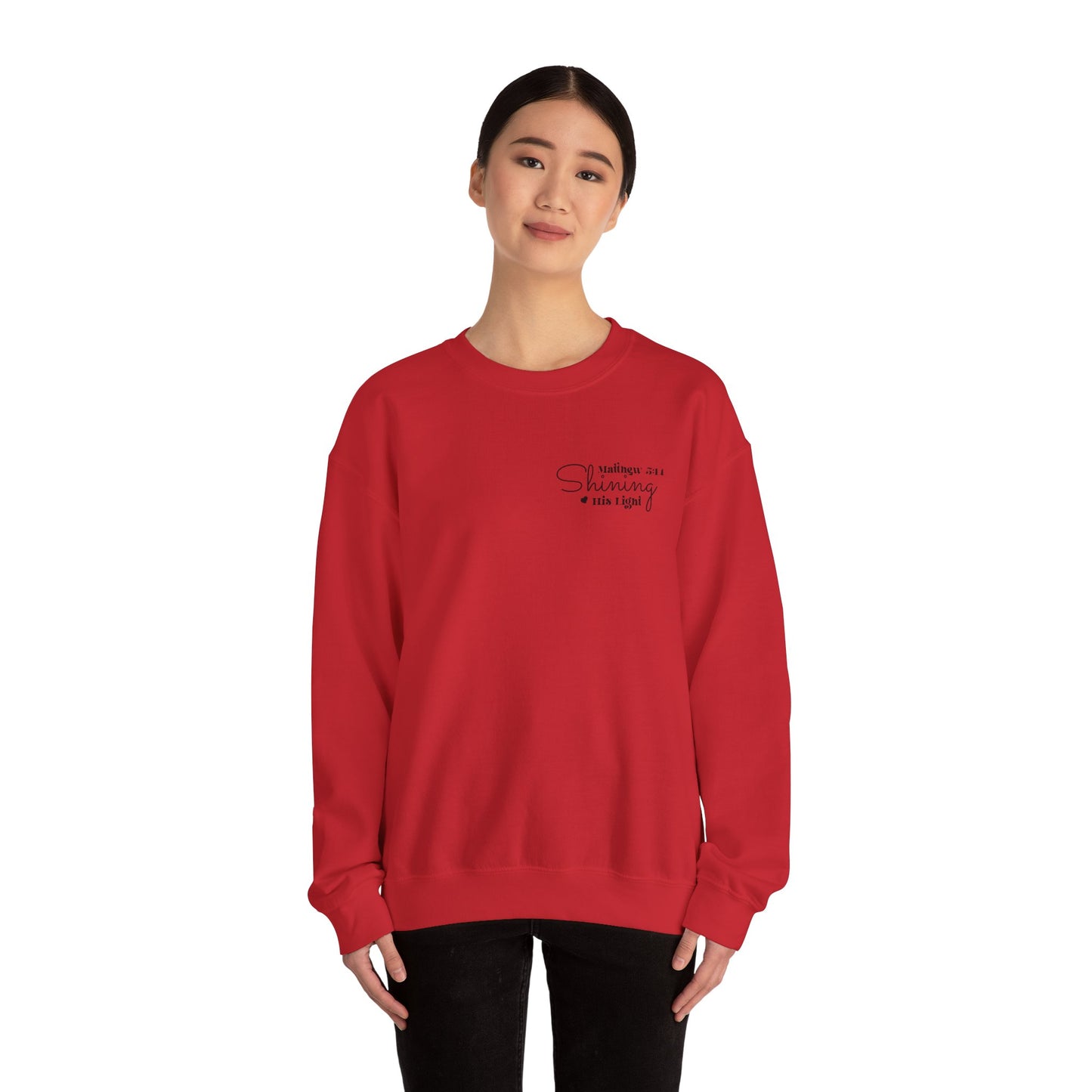 Inspirational Unisex Crewneck Sweatshirt - "You Are the Light of the World"