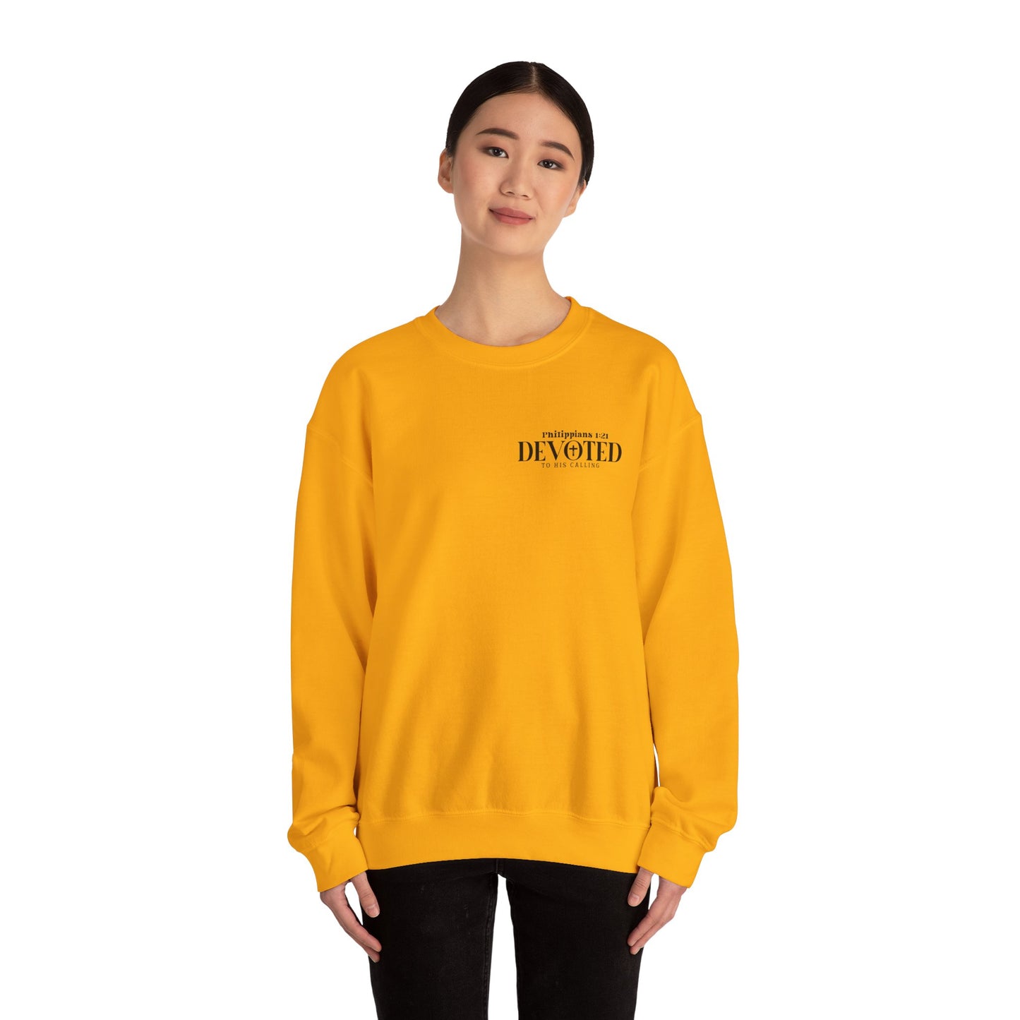 Devoted Christian Crewneck Sweatshirt - Inspirational Faith Apparel