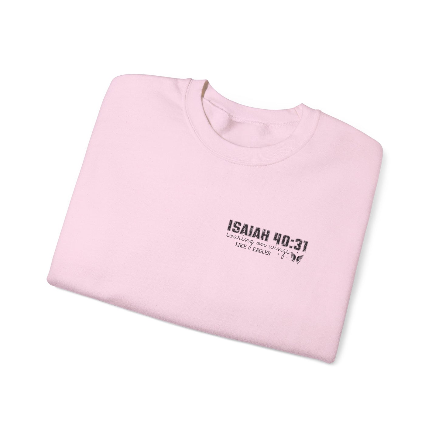 Faith-Inspired Unisex Crewneck Sweatshirt - Isaiah 40:31 Design