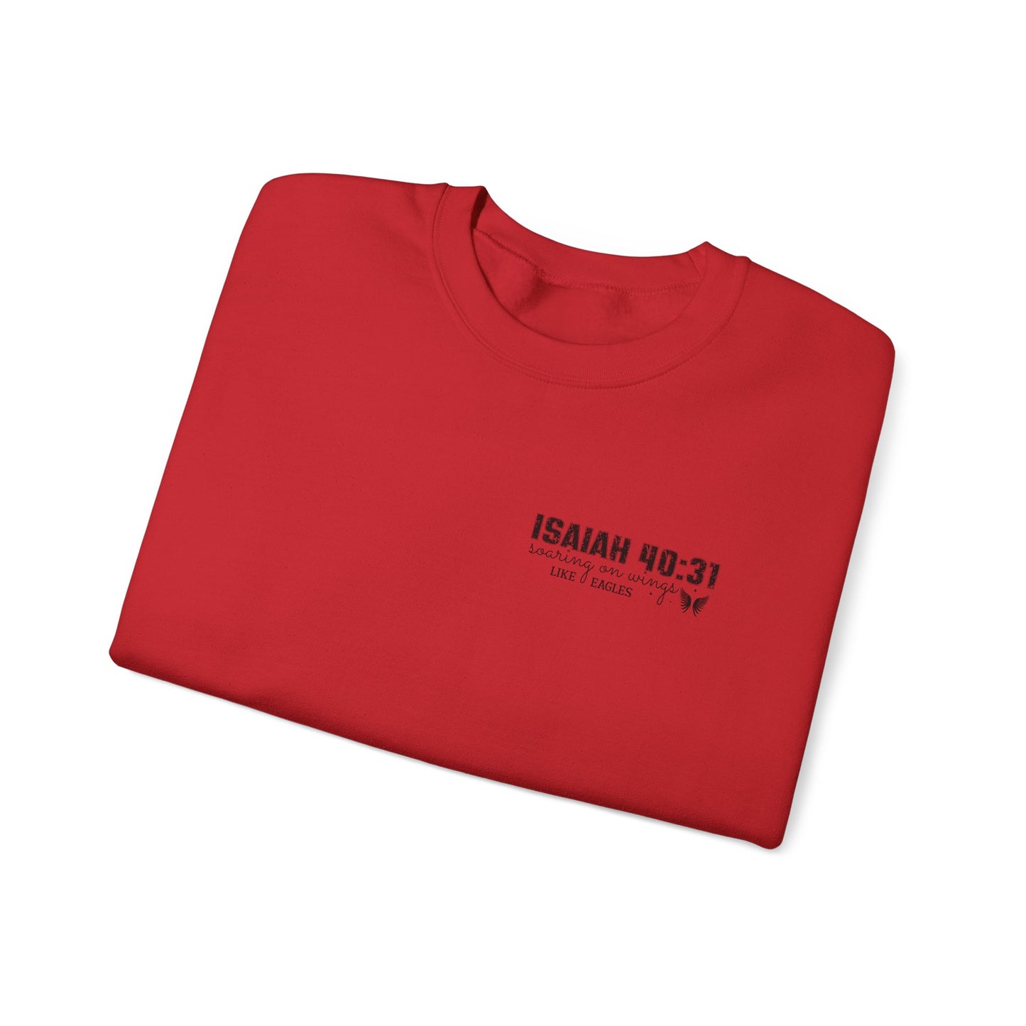 Faith-Inspired Unisex Crewneck Sweatshirt - Isaiah 40:31 Design