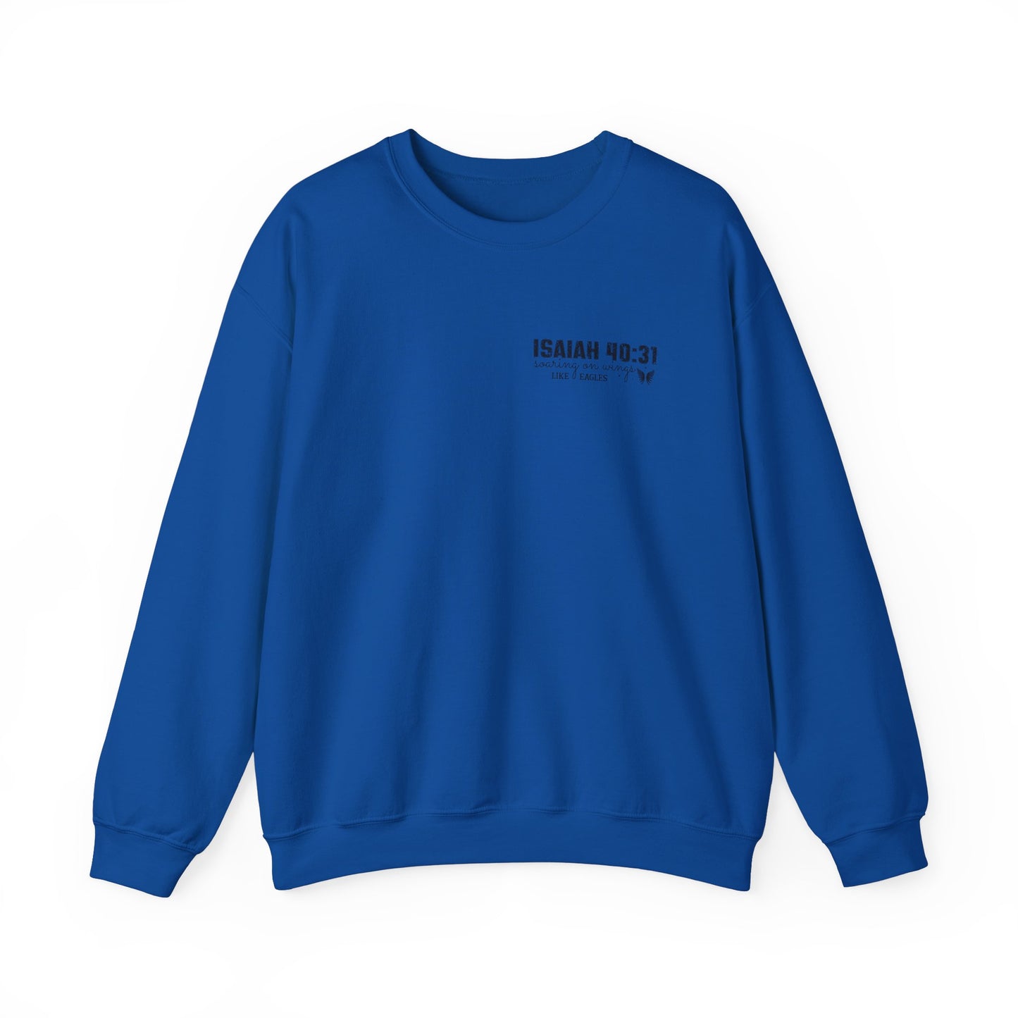 Faith-Inspired Unisex Crewneck Sweatshirt - Isaiah 40:31 Design