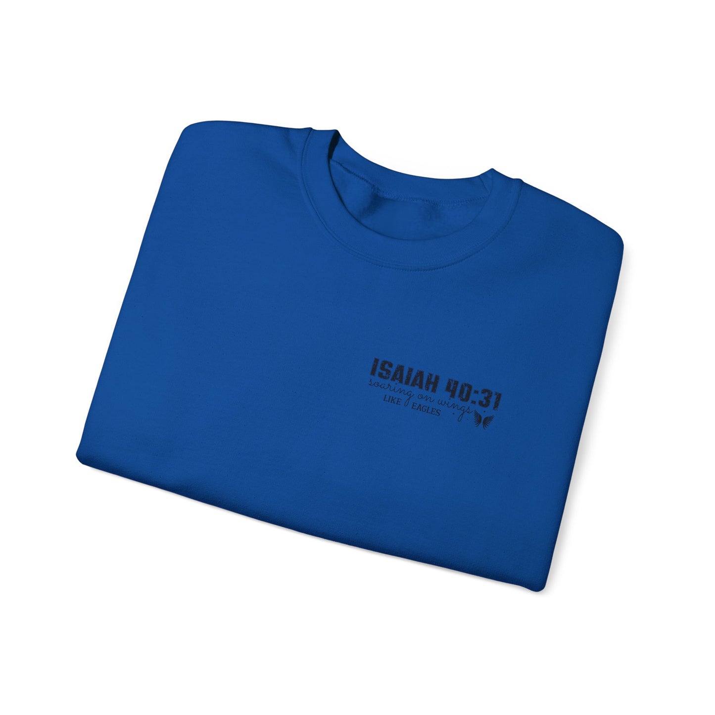 Faith-Inspired Unisex Crewneck Sweatshirt - Isaiah 40:31 Design