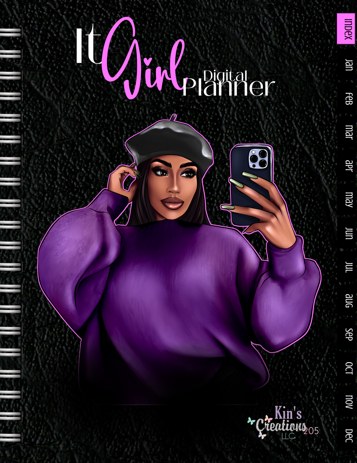 It Girl Black Planner