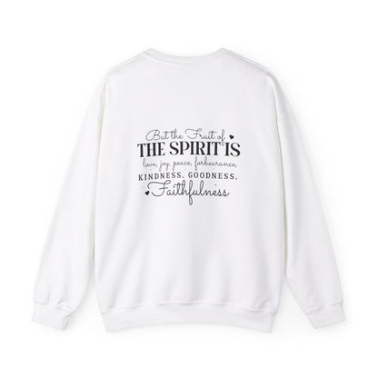 Living the Spirit Crewneck Sweatshirt | Inspirational Unisex Pullover for Faith and Kindness