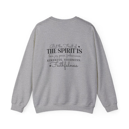 Living the Spirit Crewneck Sweatshirt | Inspirational Unisex Pullover for Faith and Kindness
