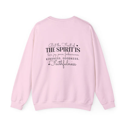 Living the Spirit Crewneck Sweatshirt | Inspirational Unisex Pullover for Faith and Kindness