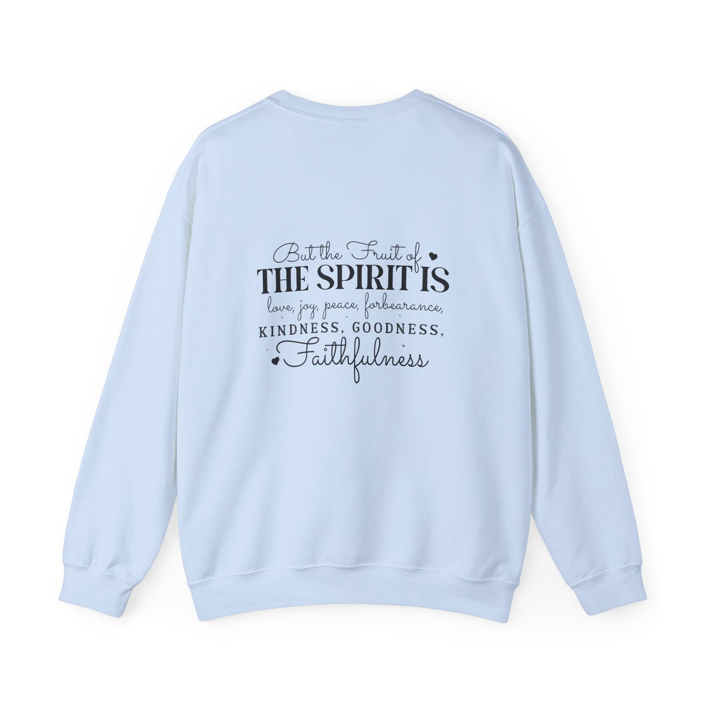 Living the Spirit Crewneck Sweatshirt | Inspirational Unisex Pullover for Faith and Kindness
