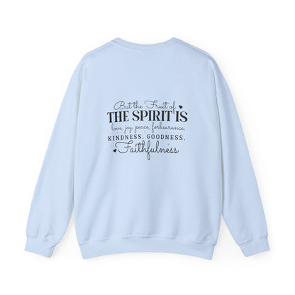 Living the Spirit Crewneck Sweatshirt | Inspirational Unisex Pullover for Faith and Kindness