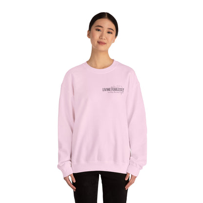Living Fearlessly Crewneck Sweatshirt - Faith-Inspired Unisex Pullover