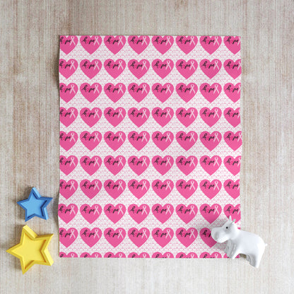 Heartfelt Love Throw Blanket, Cozy Blanket for Home Decor, Gift for Her, Valentine's Day, Breast Cancer Awareness, Soft Blanket