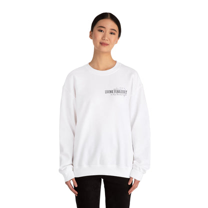 Living Fearlessly Crewneck Sweatshirt - Faith-Inspired Unisex Pullover