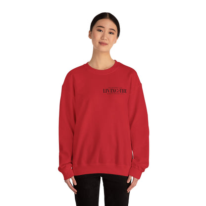Living the Spirit Crewneck Sweatshirt | Inspirational Unisex Pullover for Faith and Kindness