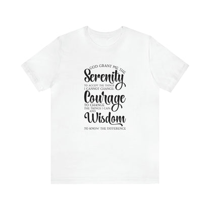 Serenity Prayer Unisex Jersey Short Sleeve Tee