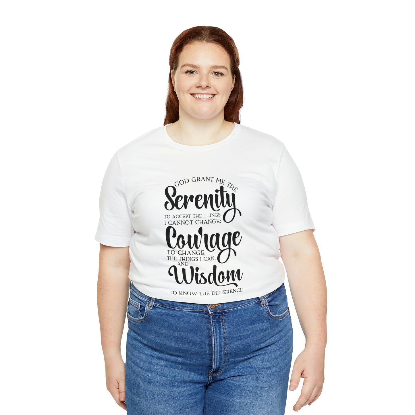 Serenity Prayer Unisex Jersey Short Sleeve Tee