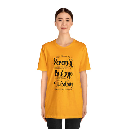 Serenity Prayer Unisex Jersey Short Sleeve Tee