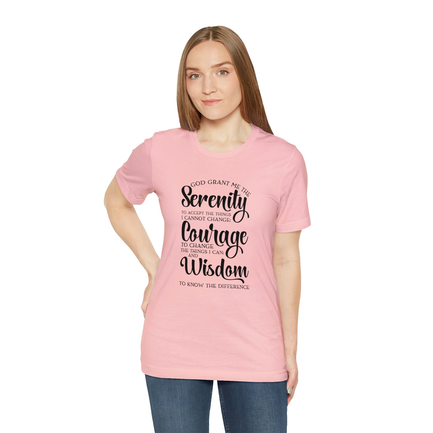 Serenity Prayer Unisex Jersey Short Sleeve Tee