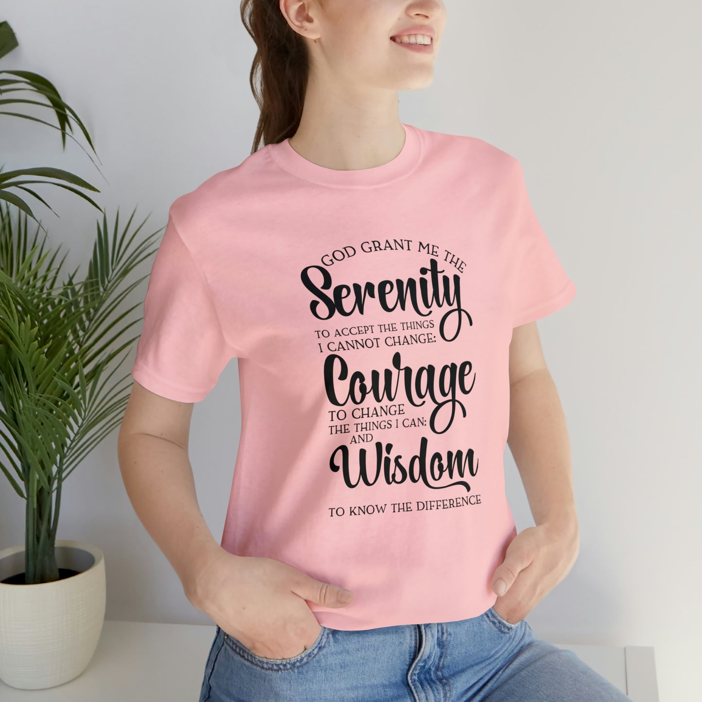 Serenity Prayer Unisex Jersey Short Sleeve Tee