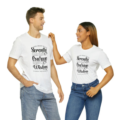 Serenity Prayer Unisex Jersey Short Sleeve Tee