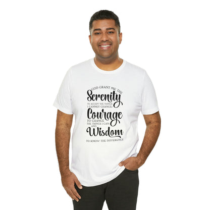 Serenity Prayer Unisex Jersey Short Sleeve Tee