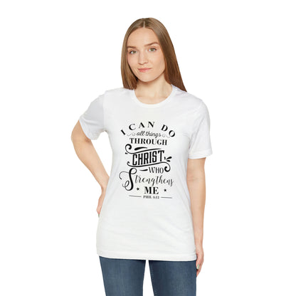 Philippians 4:13 Unisex Jersey Short Sleeve Tee