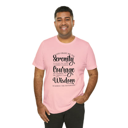 Serenity Prayer Unisex Jersey Short Sleeve Tee