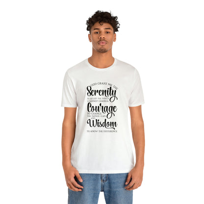 Serenity Prayer Unisex Jersey Short Sleeve Tee