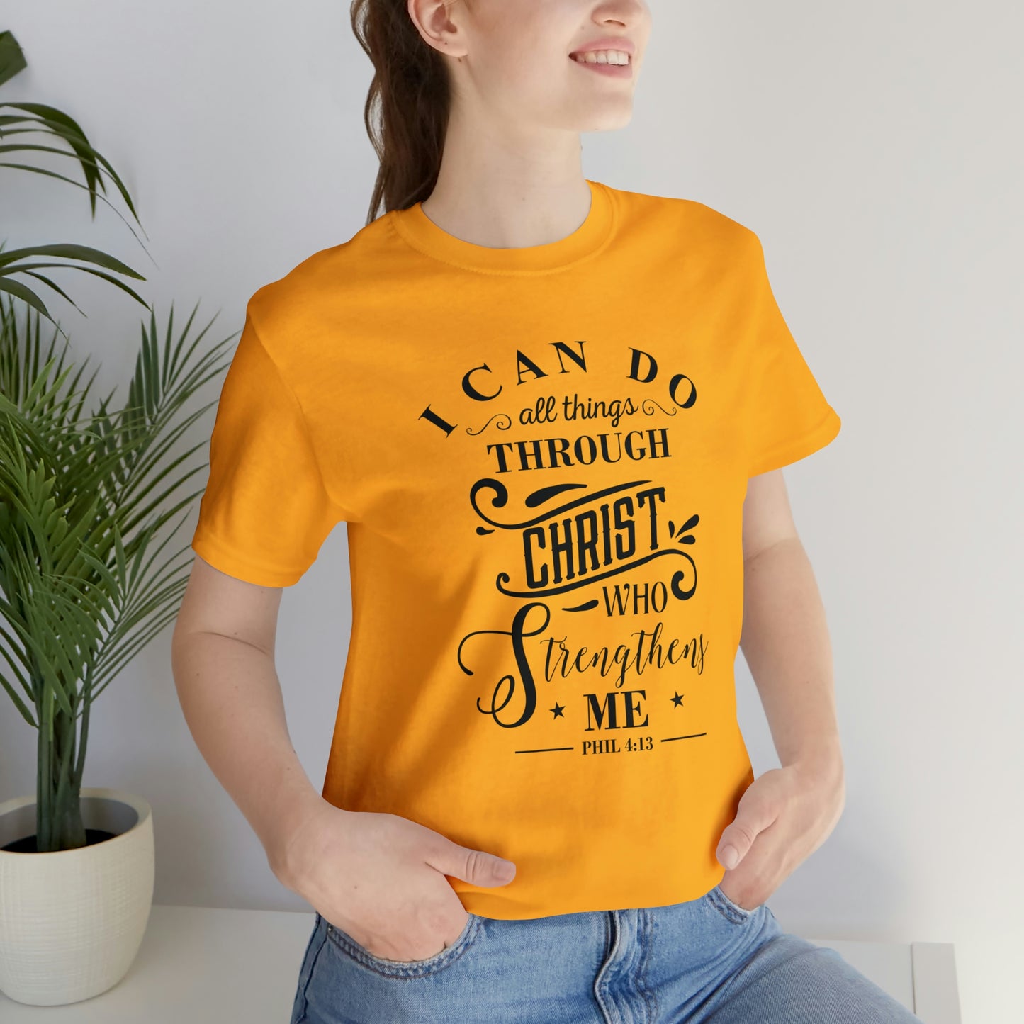 Philippians 4:13 Unisex Jersey Short Sleeve Tee