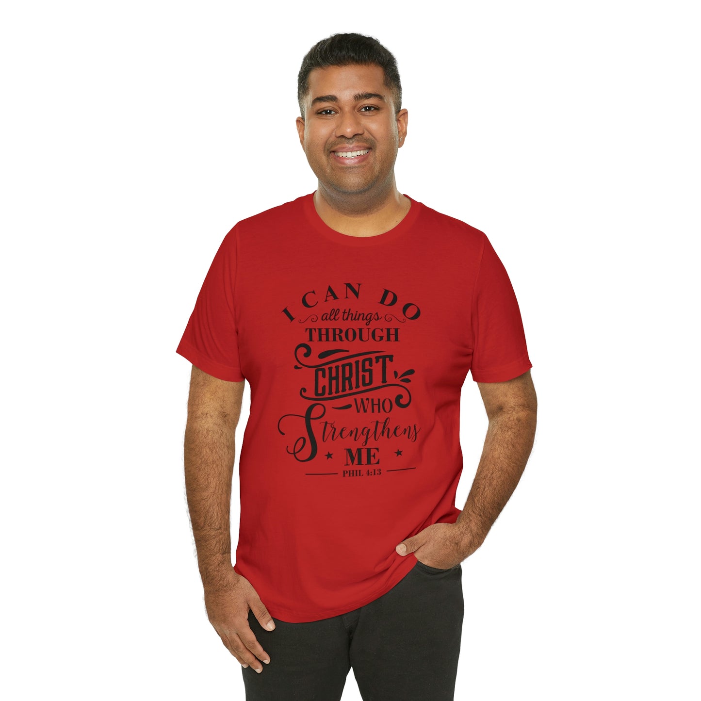 Philippians 4:13 Unisex Jersey Short Sleeve Tee