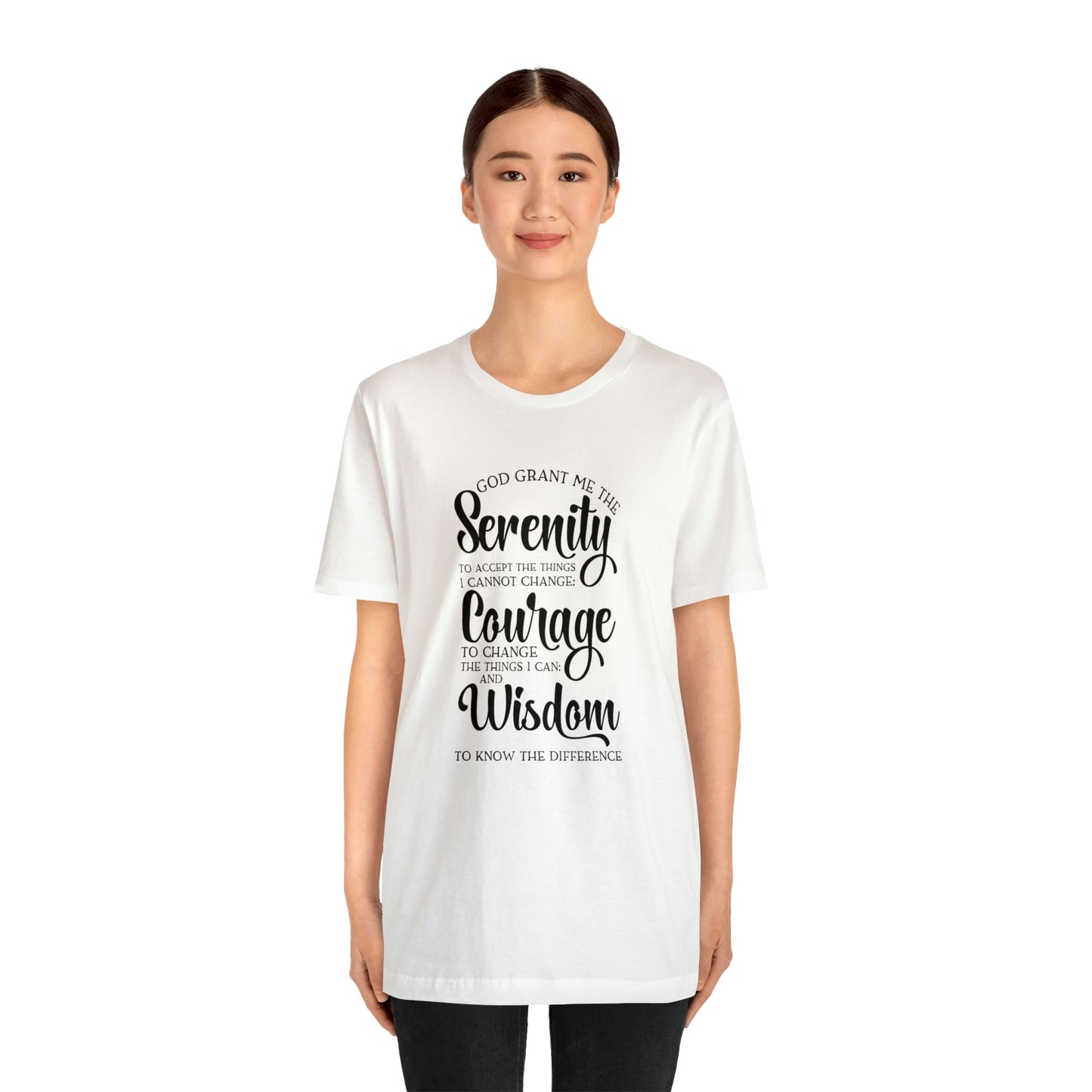 Serenity Prayer Unisex Jersey Short Sleeve Tee