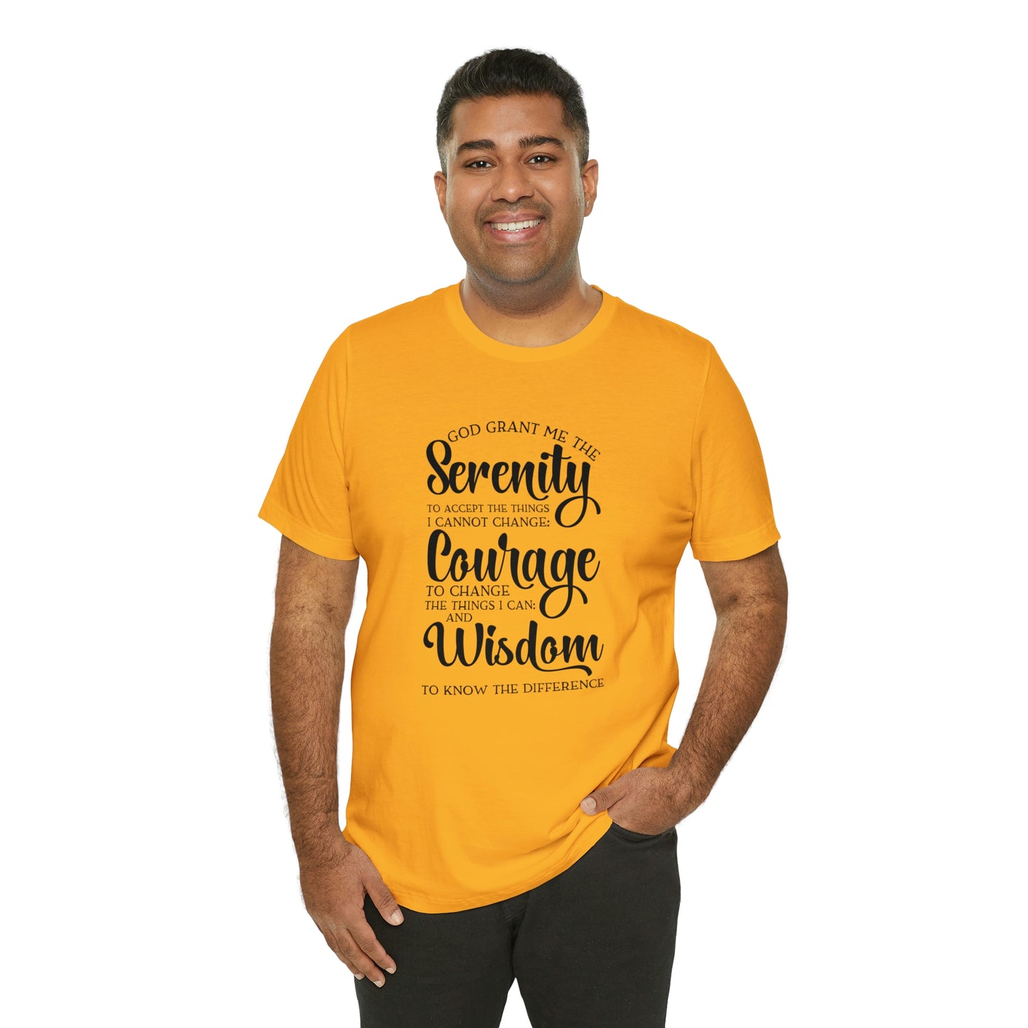 Serenity Prayer Unisex Jersey Short Sleeve Tee