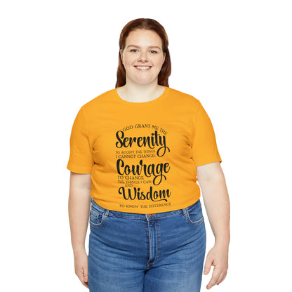 Serenity Prayer Unisex Jersey Short Sleeve Tee