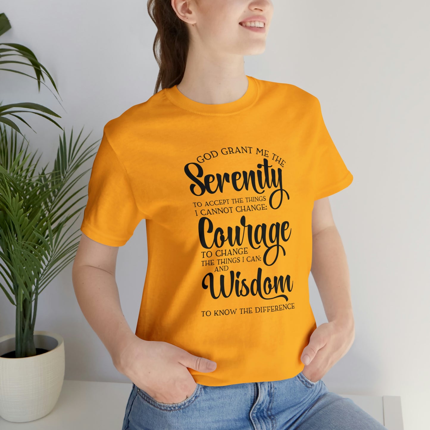 Serenity Prayer Unisex Jersey Short Sleeve Tee