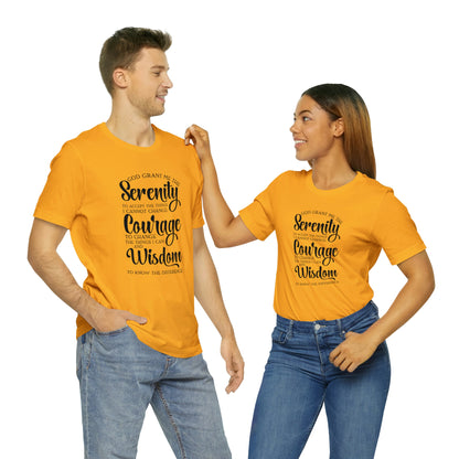 Serenity Prayer Unisex Jersey Short Sleeve Tee