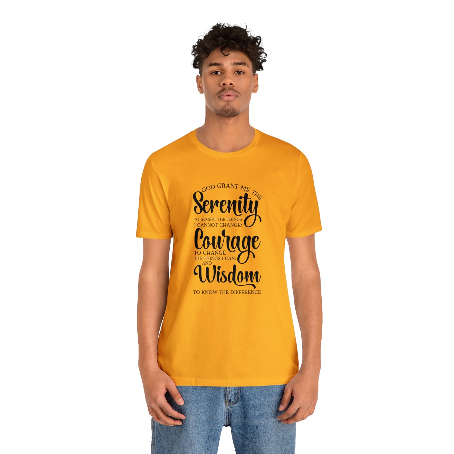 Serenity Prayer Unisex Jersey Short Sleeve Tee