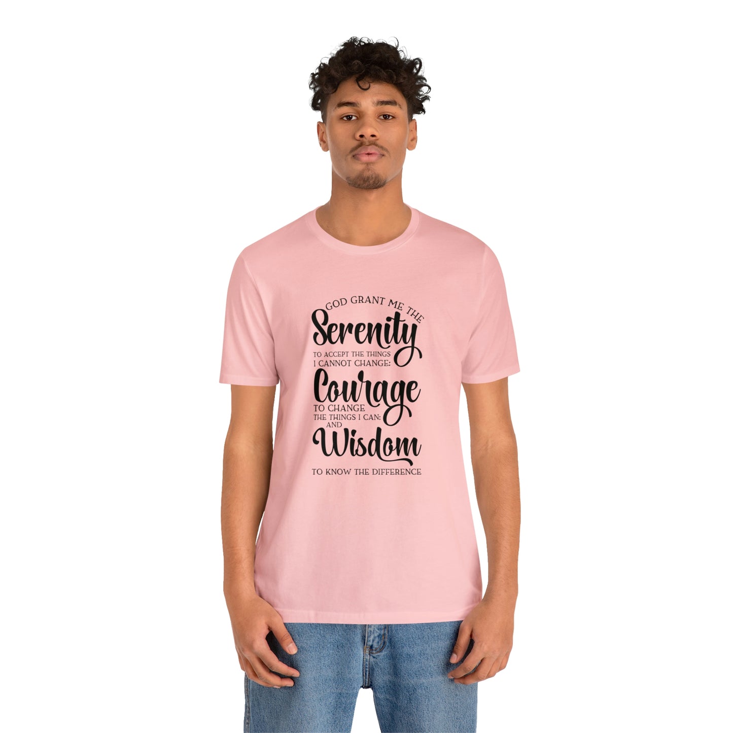 Serenity Prayer Unisex Jersey Short Sleeve Tee