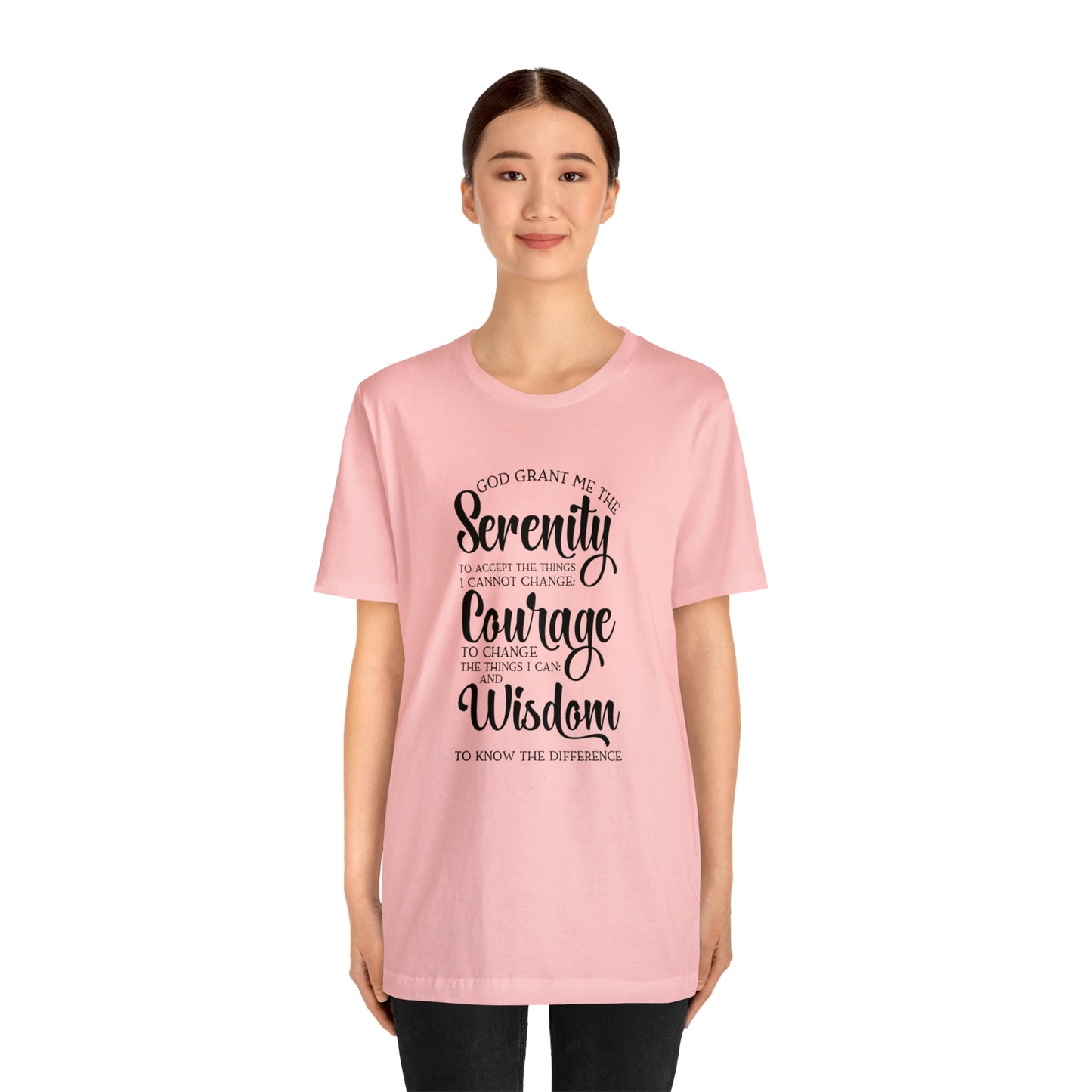 Serenity Prayer Unisex Jersey Short Sleeve Tee