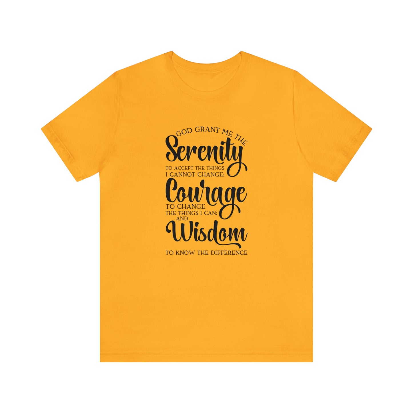 Serenity Prayer Unisex Jersey Short Sleeve Tee