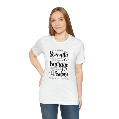 Serenity Prayer Unisex Jersey Short Sleeve Tee