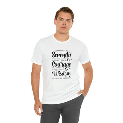 Serenity Prayer Unisex Jersey Short Sleeve Tee