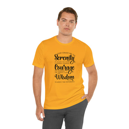 Serenity Prayer Unisex Jersey Short Sleeve Tee