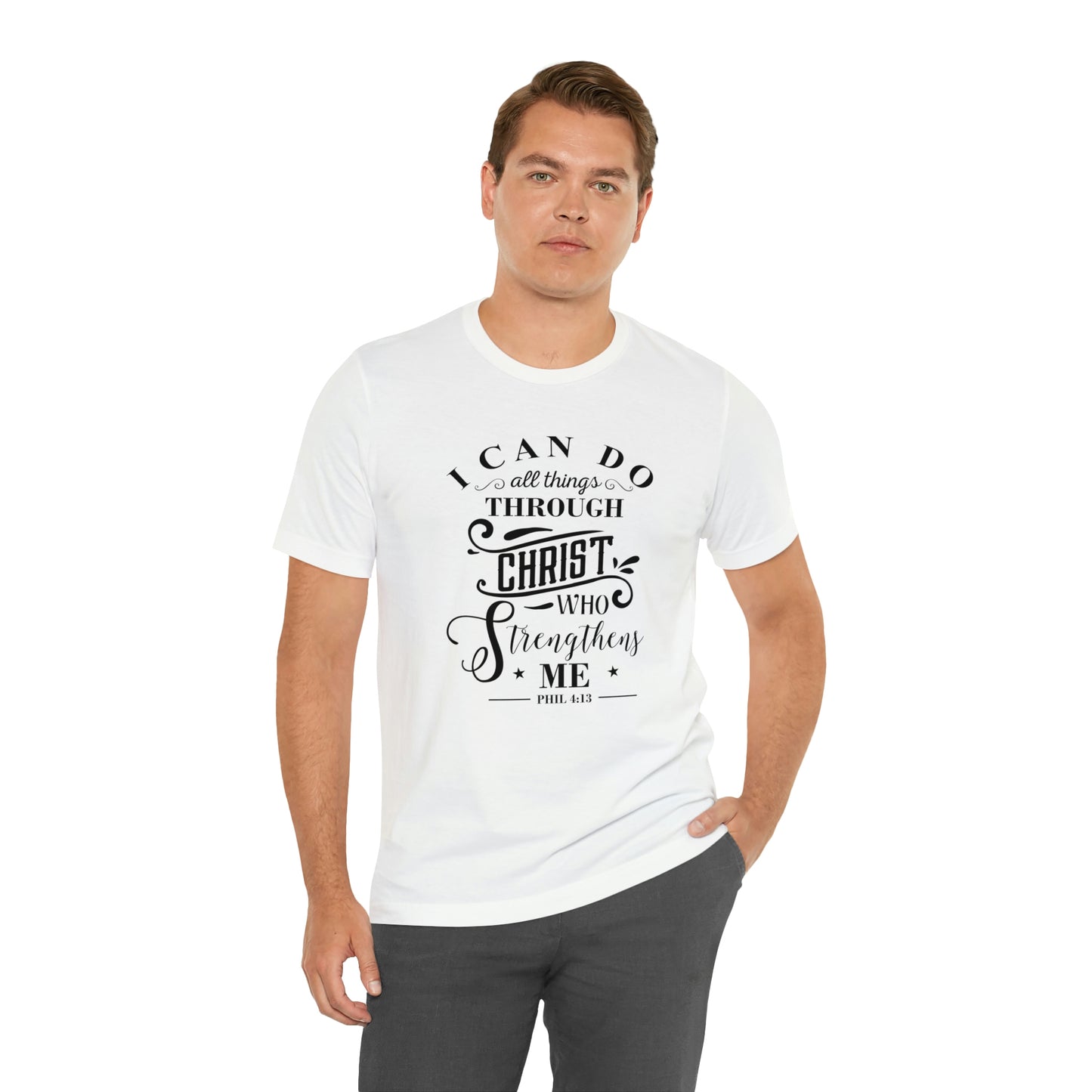 Philippians 4:13 Unisex Jersey Short Sleeve Tee